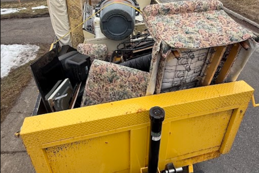 Couch loaded for same day couch removal in London Ontario